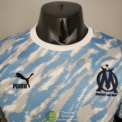 Camiseta Authentic Olympique Marseille Tracksuit Azul 2021/2022