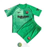 Camiseta Barcelona Niños Portero Verde 2021/2022