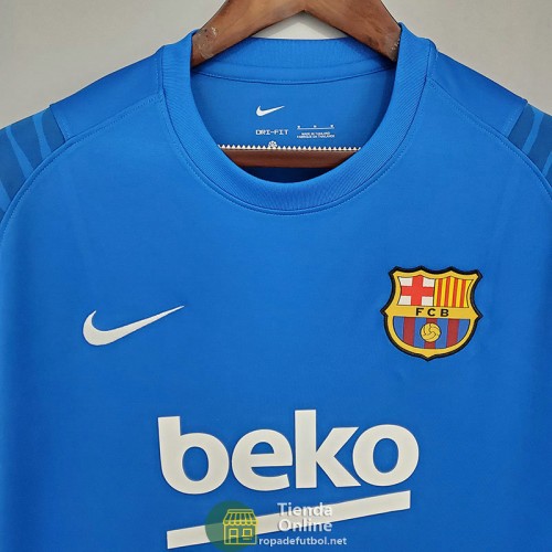 Camiseta Barcelona Training Azul II 2021/2022