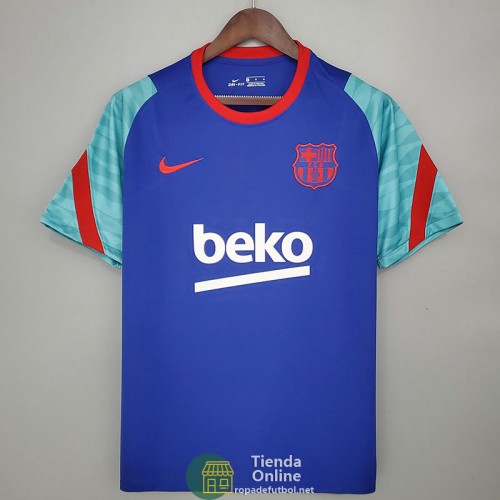 Camiseta Barcelona Training Azul Rojo Verde 2021/2022