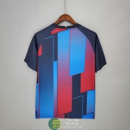 Camiseta Barcelona Training Azul Rojo II 2021/2022