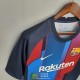 Camiseta Barcelona Training Azul Rojo II 2021/2022