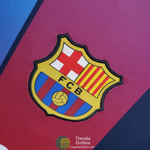 Camiseta Barcelona Training Azul Rojo II 2021/2022