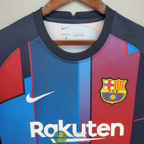 Camiseta Barcelona Training Azul Rojo II 2021/2022