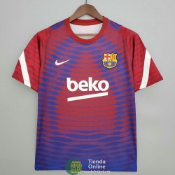 Camiseta Barcelona Training Azul Rojo IV 2021/2022