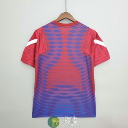 Camiseta Barcelona Training Azul Rojo IV 2021/2022