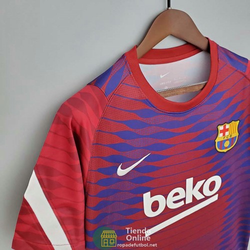 Camiseta Barcelona Training Azul Rojo IV 2021/2022