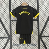 Camiseta Borussia Dortmund Ninos Segunda Equipación 2023/2024