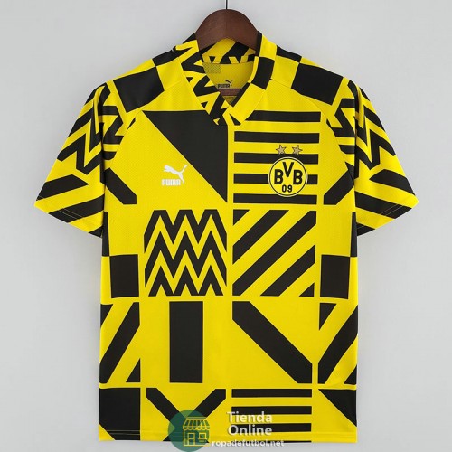 Camiseta Borussia Dortmund Pre Match Amarillo Negro 2022/2023