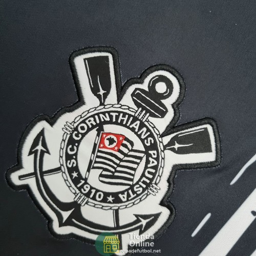 Camiseta Corinthians Pre Match Negro Blanco 2022/2023