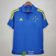 Camiseta Cruzeiro Polo Azul 2021/2022