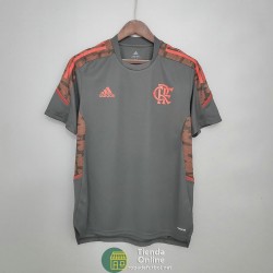 Camiseta Flamengo Training Gris Rojo 2021/2022