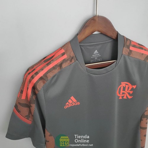 Camiseta Flamengo Training Gris Rojo 2021/2022