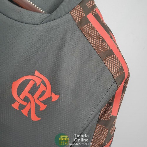 Camiseta Flamengo Training Gris Rojo 2021/2022