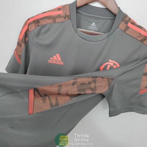 Camiseta Flamengo Training Gris Rojo 2021/2022