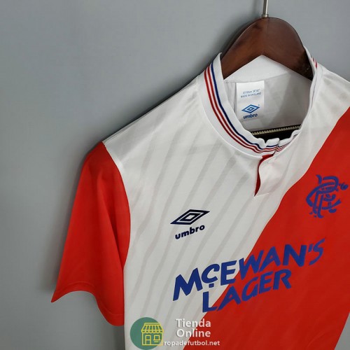 Camiseta Glasgow Rangers Retro Segunda Equipación 1987/1988