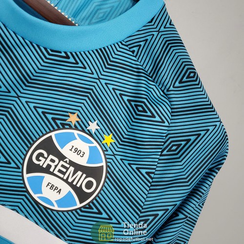 Camiseta Gremio Training Azul Blanco 2021/2022