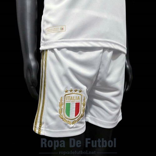 Camiseta Italia Ninos 125th Anniversary White 2023/2024