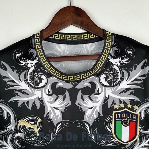 Camiseta Italia x Versace Black 2023/2024