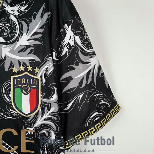 Camiseta Italia x Versace Black 2023/2024