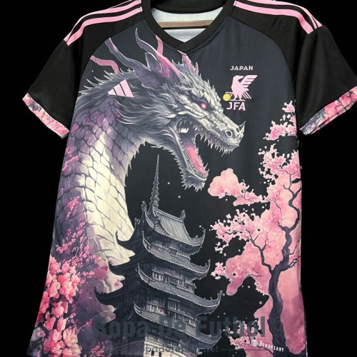 Camiseta Japon Dragon Sakura Black 2023/2024