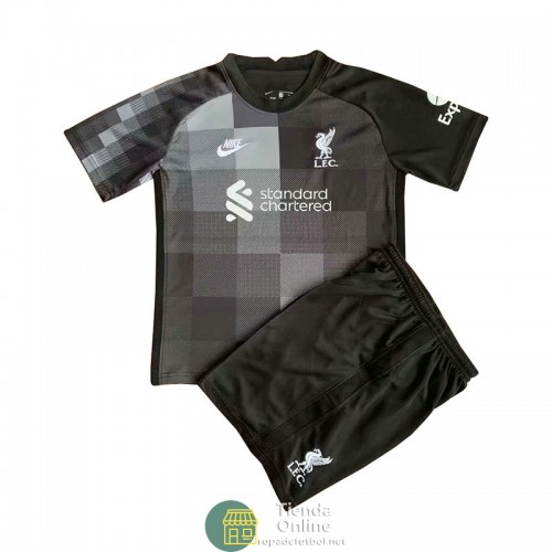 Camiseta Liverpool Niños Portero Negro 2021/2022