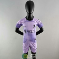 Camiseta Liverpool Ninos Portero Purple 2022/2023