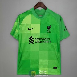 Camiseta Liverpool Portero Verde 2021/2022