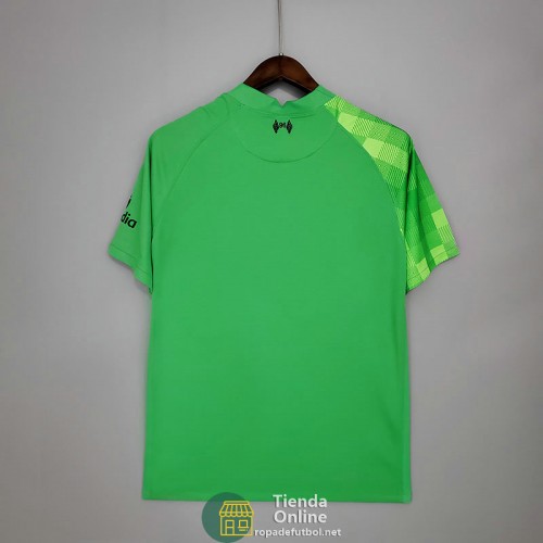 Camiseta Liverpool Portero Verde 2021/2022