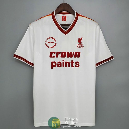 Camiseta Liverpool Retro Blanco 1985/1986