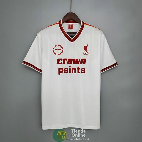 Camiseta Liverpool Retro Blanco 1985/1986