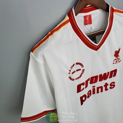 Camiseta Liverpool Retro Blanco 1985/1986