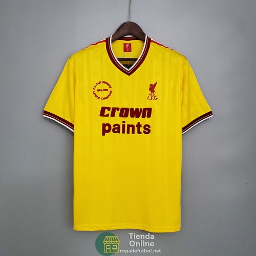 Camiseta Liverpool Retro Amarillo 1985/1986