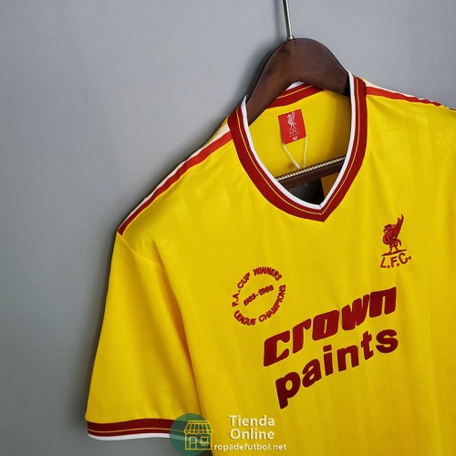 Camiseta Liverpool Retro Amarillo 1985/1986