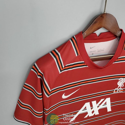 Camiseta Liverpool Training Rojo II 2021/2022