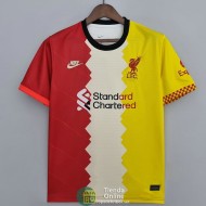 Camiseta Liverpool Training Suit Rojo Amarillo I 2022/2023