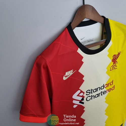 Camiseta Liverpool Training Suit Rojo Amarillo I 2022/2023