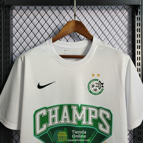 Camiseta Maccabi Haifa Football Club Champion Edition Blanco 2022/2023