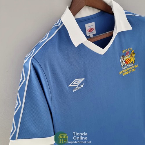 Camiseta Manchester City Retro Primera Equipación 1981/1982