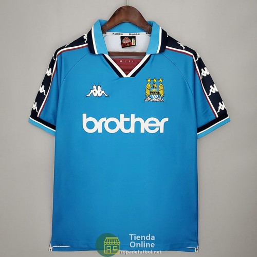 Camiseta Manchester City Retro Primera Equipación 1997/1999