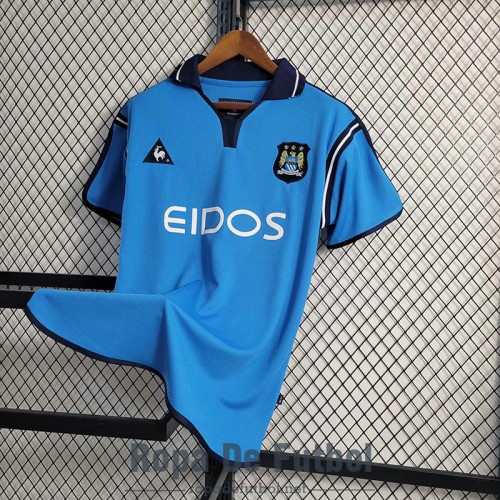 Camiseta Manchester City Retro Primera Equipación 2001/2002