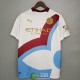 Camiseta Manchester City Training Rojo Blanco Azul 2021/2022