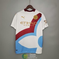 Camiseta Manchester City Training Rojo Blanco Azul 2021/2022