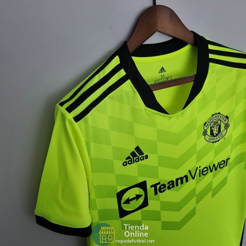 Camiseta Manchester United Fluorescent Verde 2022/2023