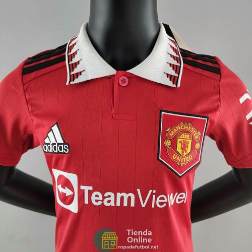 Camiseta Manchester United Niños Primera Equipación 2022/2023