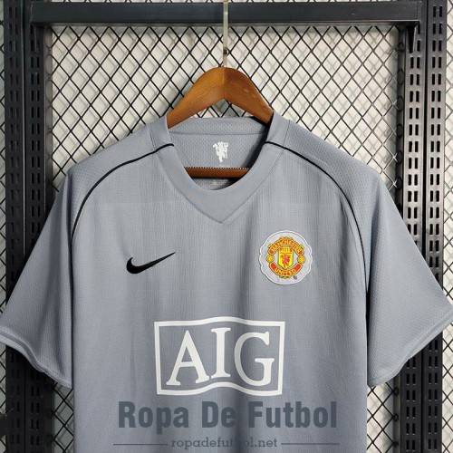 Camiseta Manchester United Portero Grey Retro 2007/2008