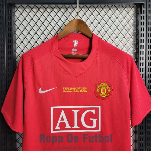 Camiseta Manchester United Retro Primera Equipación 2007/2008