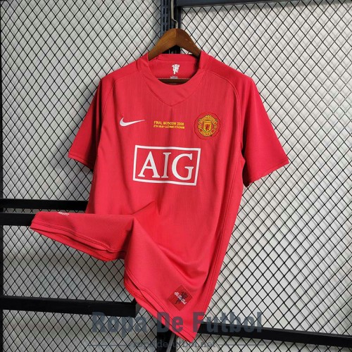 Camiseta Manchester United Retro Primera Equipación 2007/2008