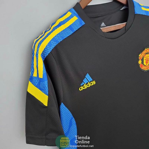 Camiseta Manchester United Training Negro IV 2021/2022