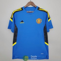 Camiseta Manchester United Training Azul IV 2021/2022